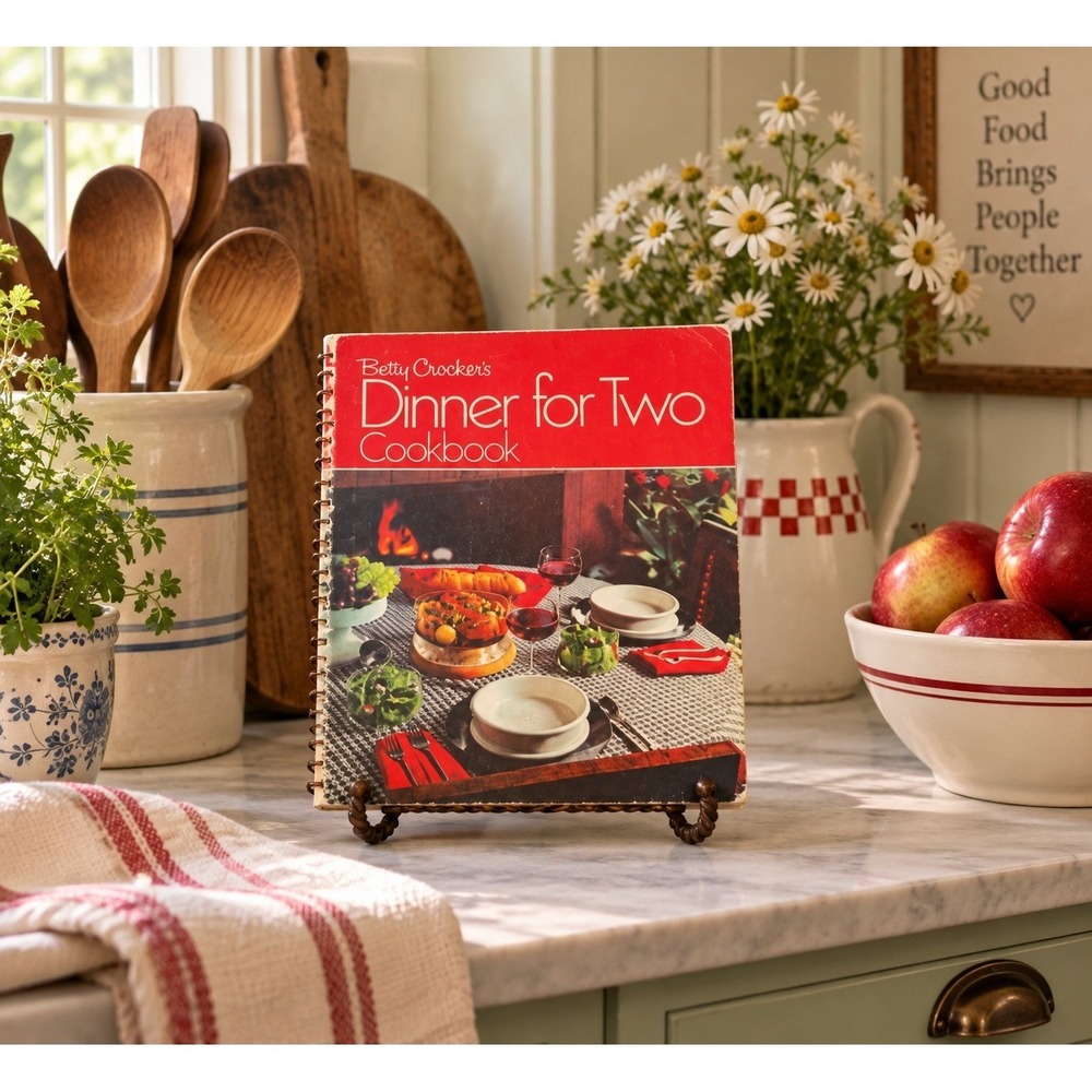1973 Betty Crocker's Dinner for Two Cookbook- First Printing-Spiral Binding